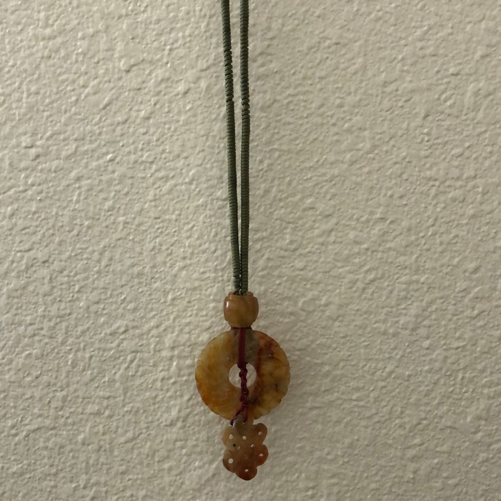 Asian soapstone necklace